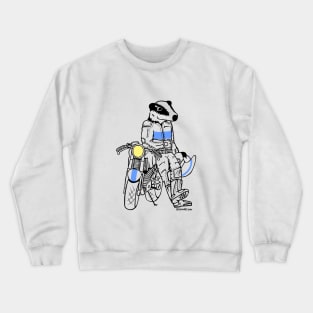 Biker Badger Crewneck Sweatshirt